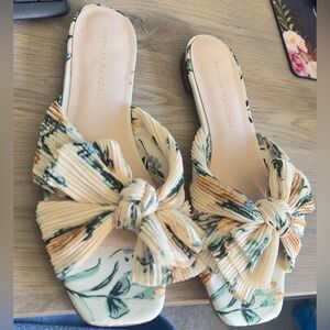 Loeffler Randall Floral Cream Mules
